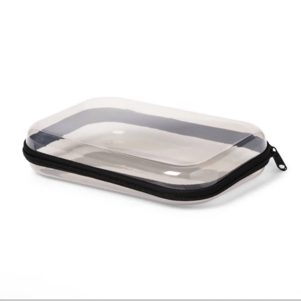New Target Up & Up Hard Sided Zipper Pencil Case in Gray with Black Zipper